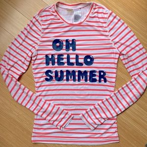 Cute “Oh Hello Summer” Sun shirt Rash guard